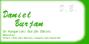 daniel burjan business card
