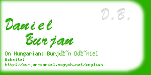 daniel burjan business card